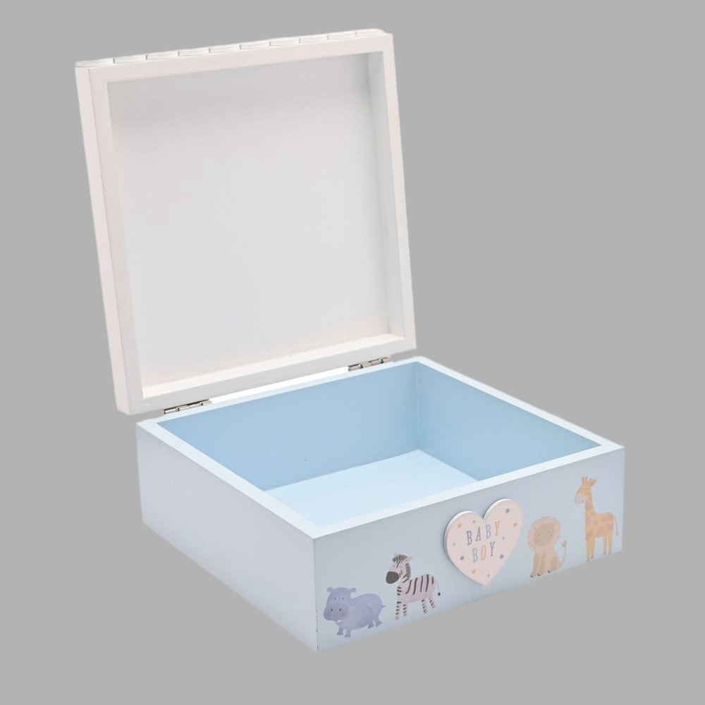 Blue Precious Memories Box Lion - Little Moo Baby