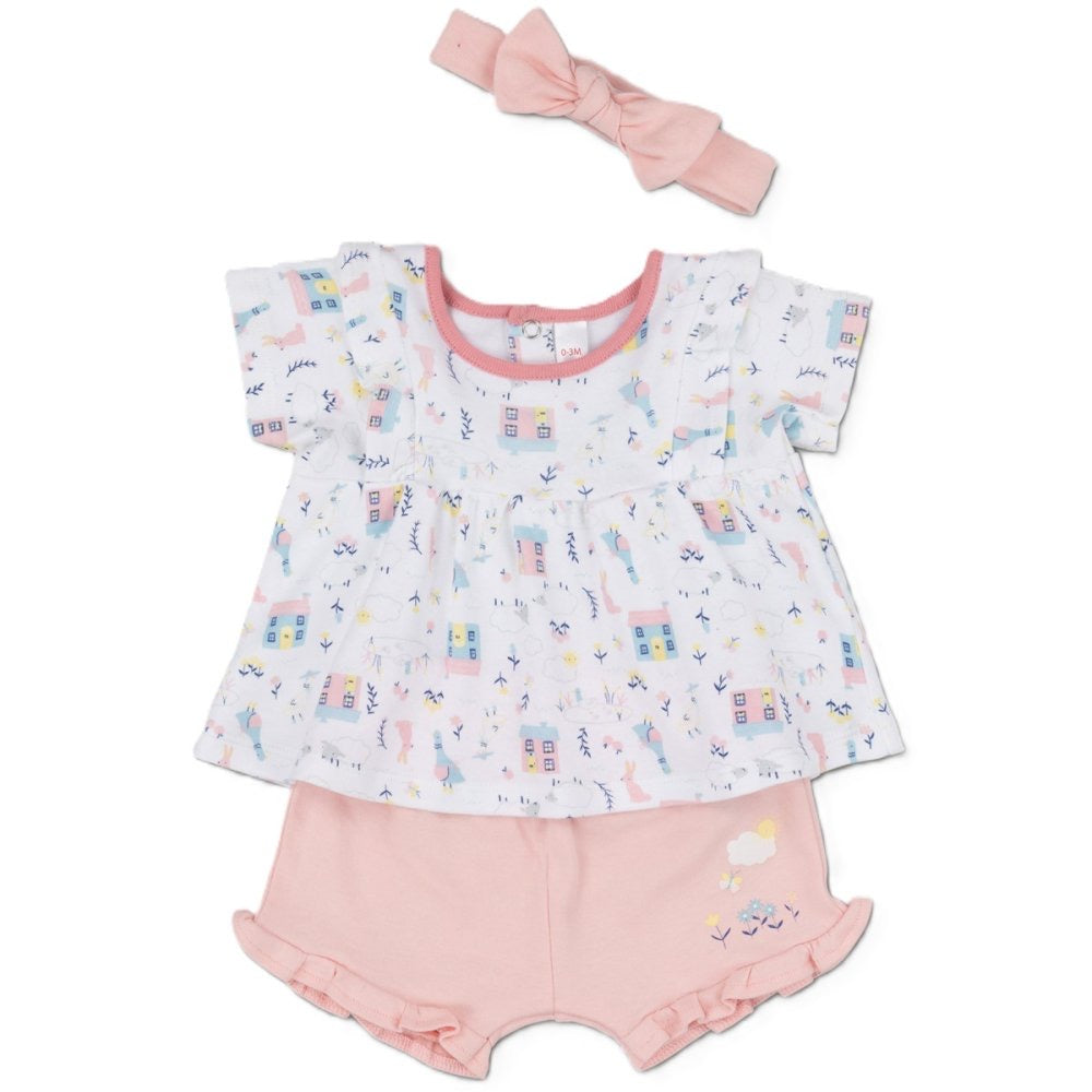 Pink Girls Two Piece Set - Little Moo Baby