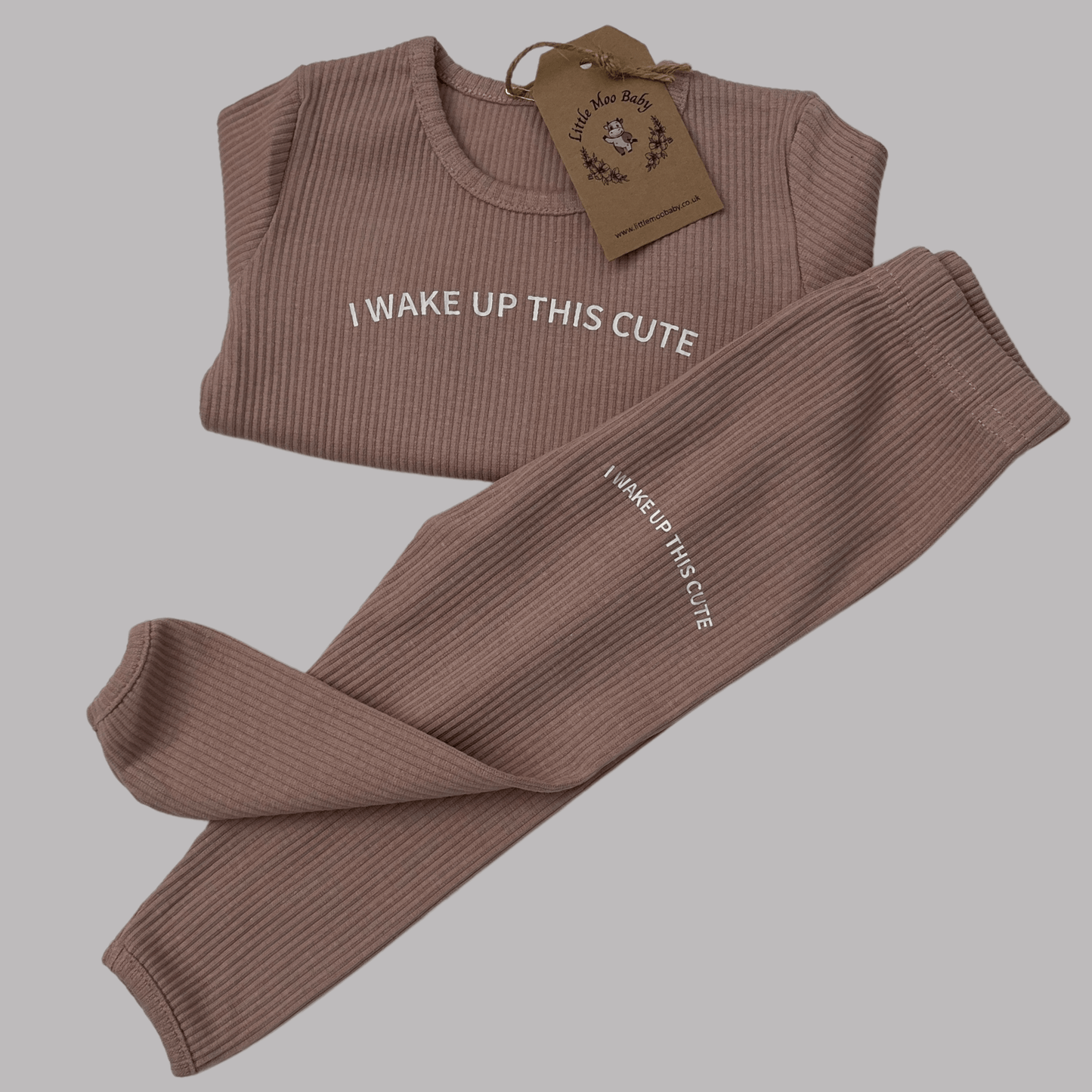 Mocha I Wake Up This Cute Loungewear