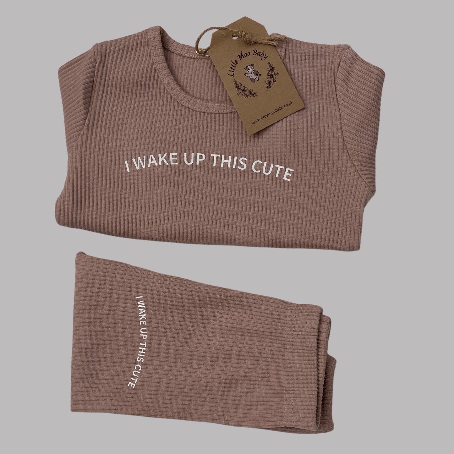 Mocha I Wake Up This Cute Loungewear