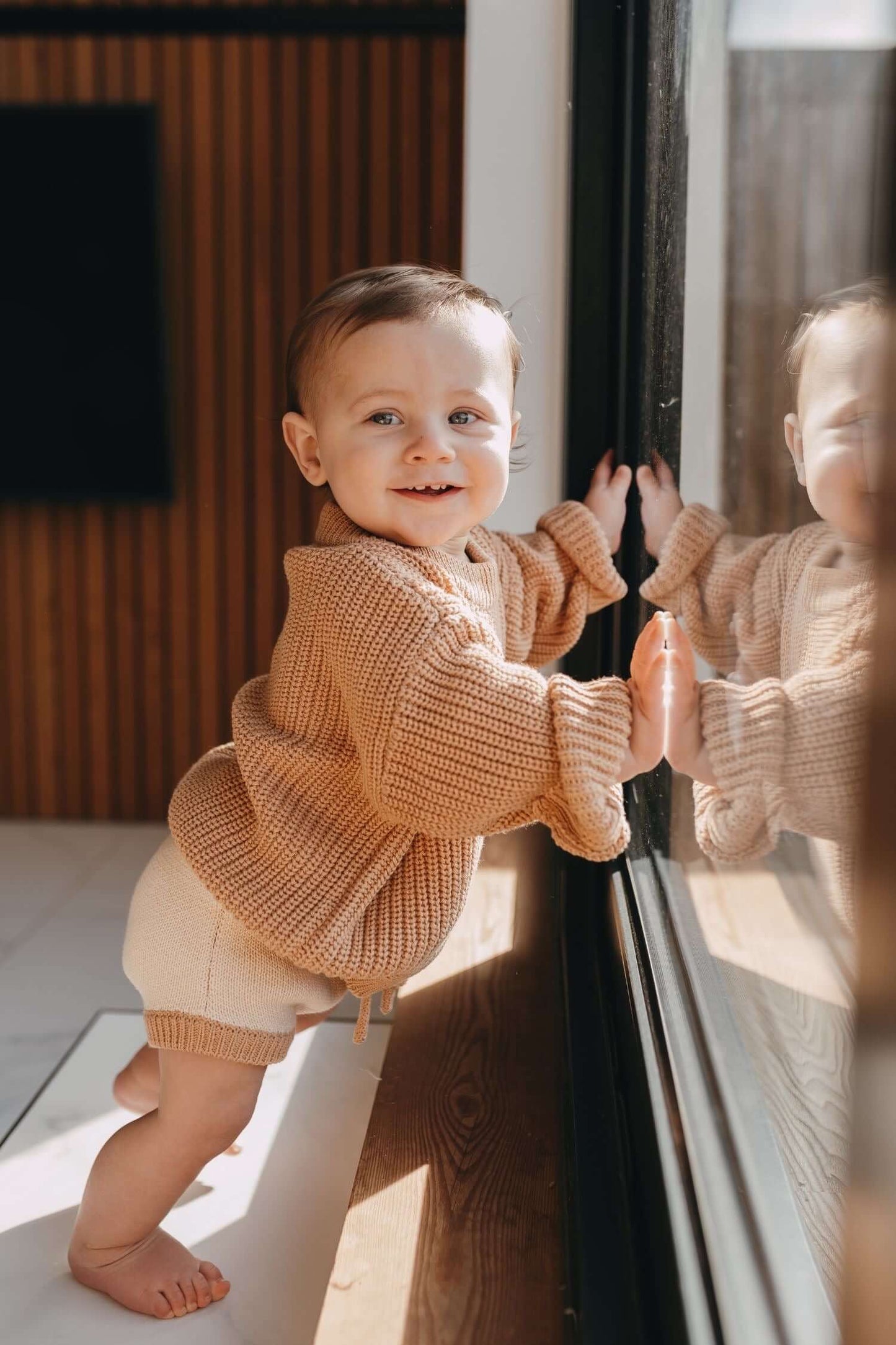 Oversized Jumper Fawn - Little Moo Baby