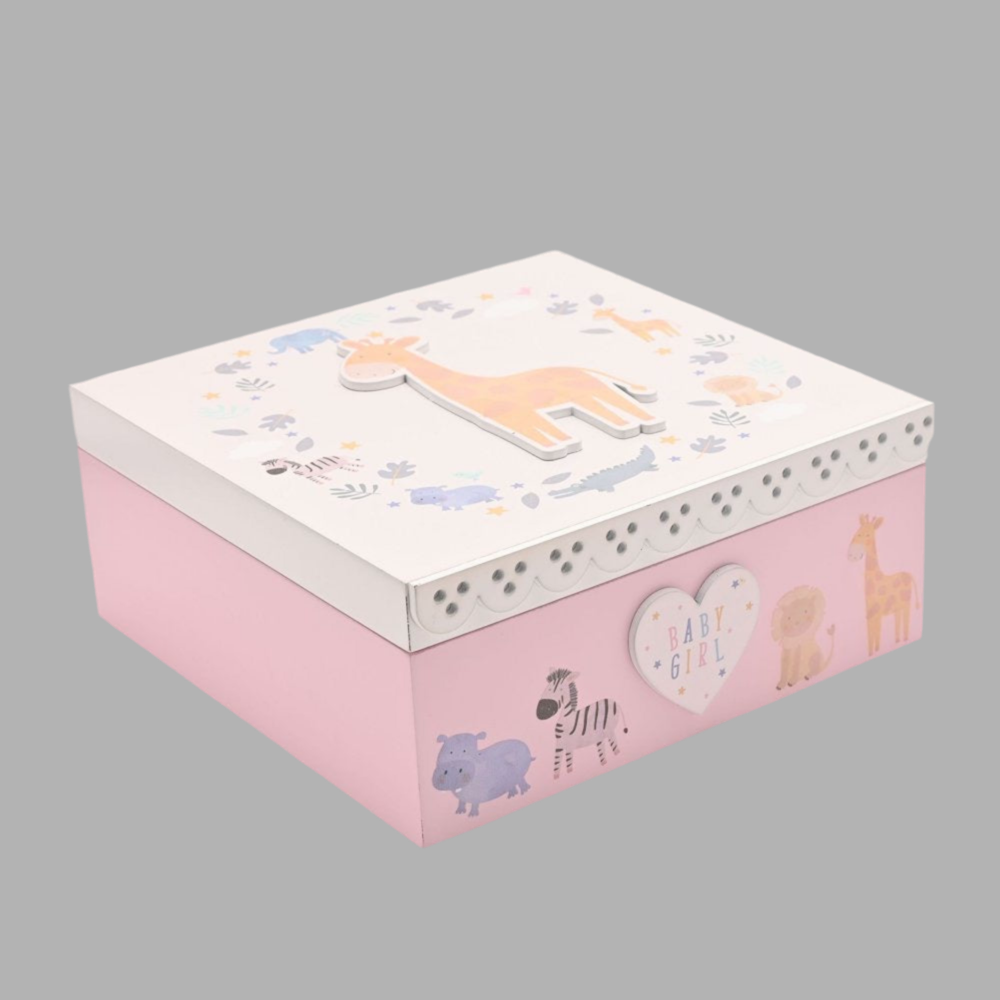 Pink Precious Memories Box Giraffe - Little Moo Baby