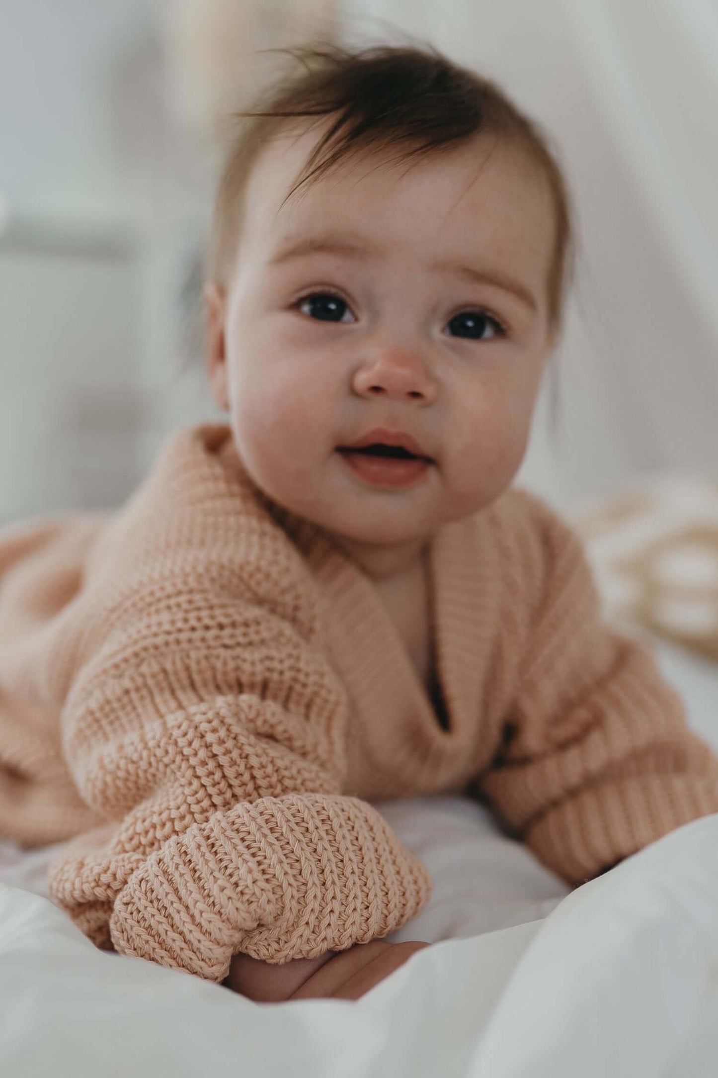 Peach Oversized Jumper - Little Moo Baby