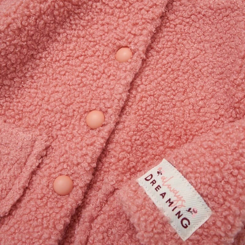 Pink Sherpa Hooded Jacket - Little Moo Baby