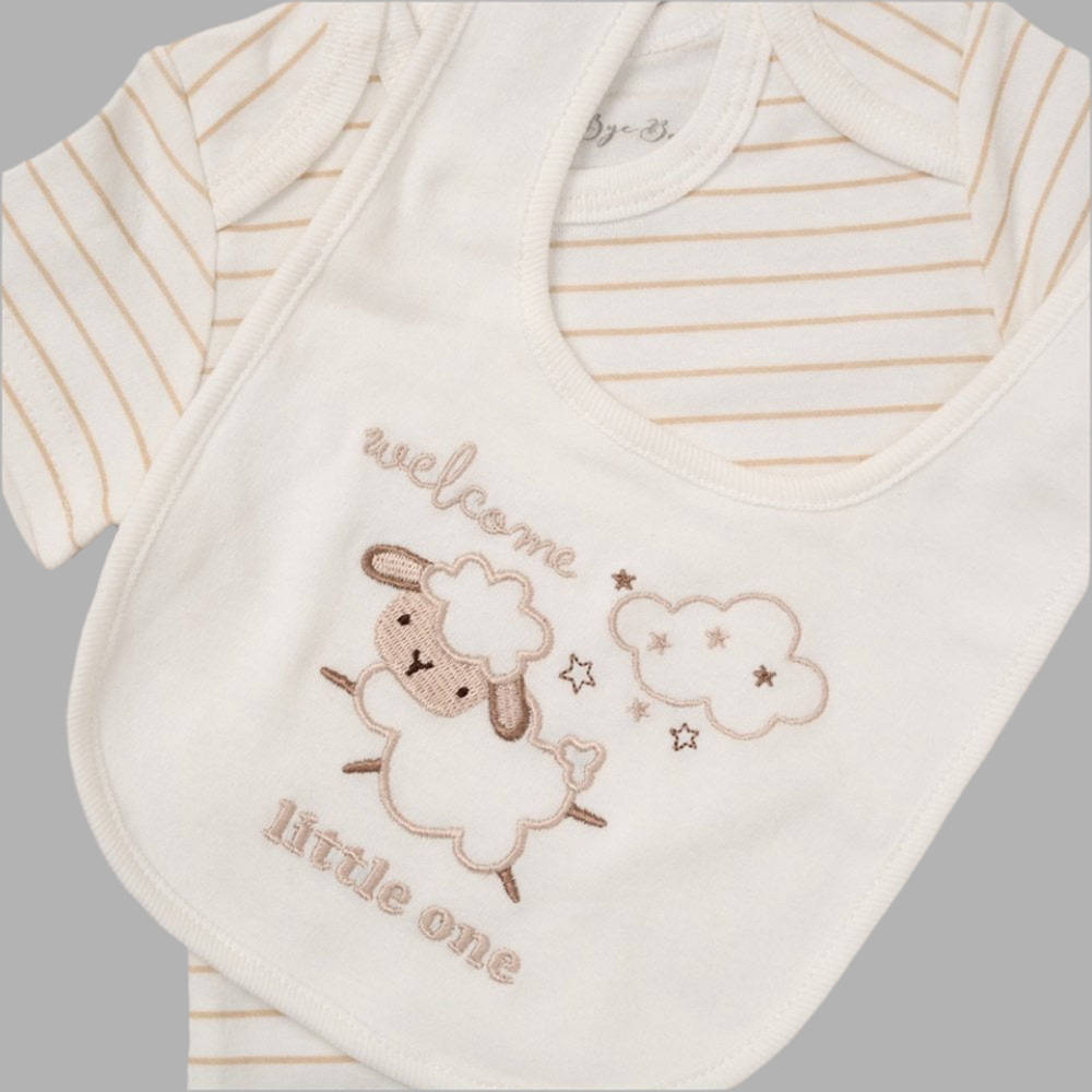 Cream 5 Piece Lamb Print Set