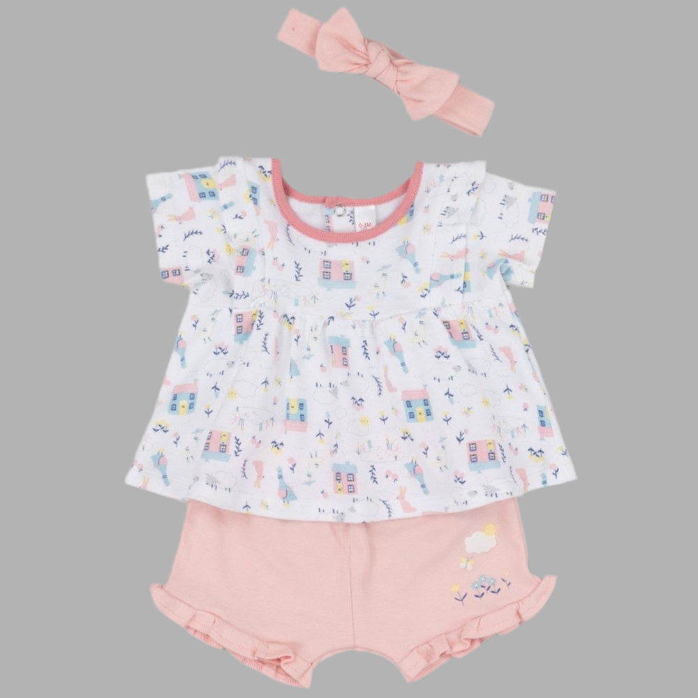 Pink Girls Two Piece Set - Little Moo Baby