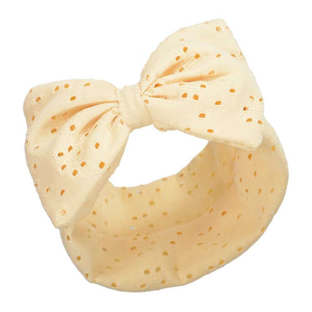 Vanilla Bowed Headband - Little Moo Baby
