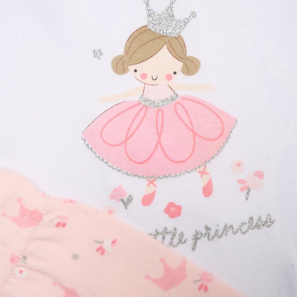 Pink Princess Shorts, T-Shirt & Toy Set - Little Moo Baby