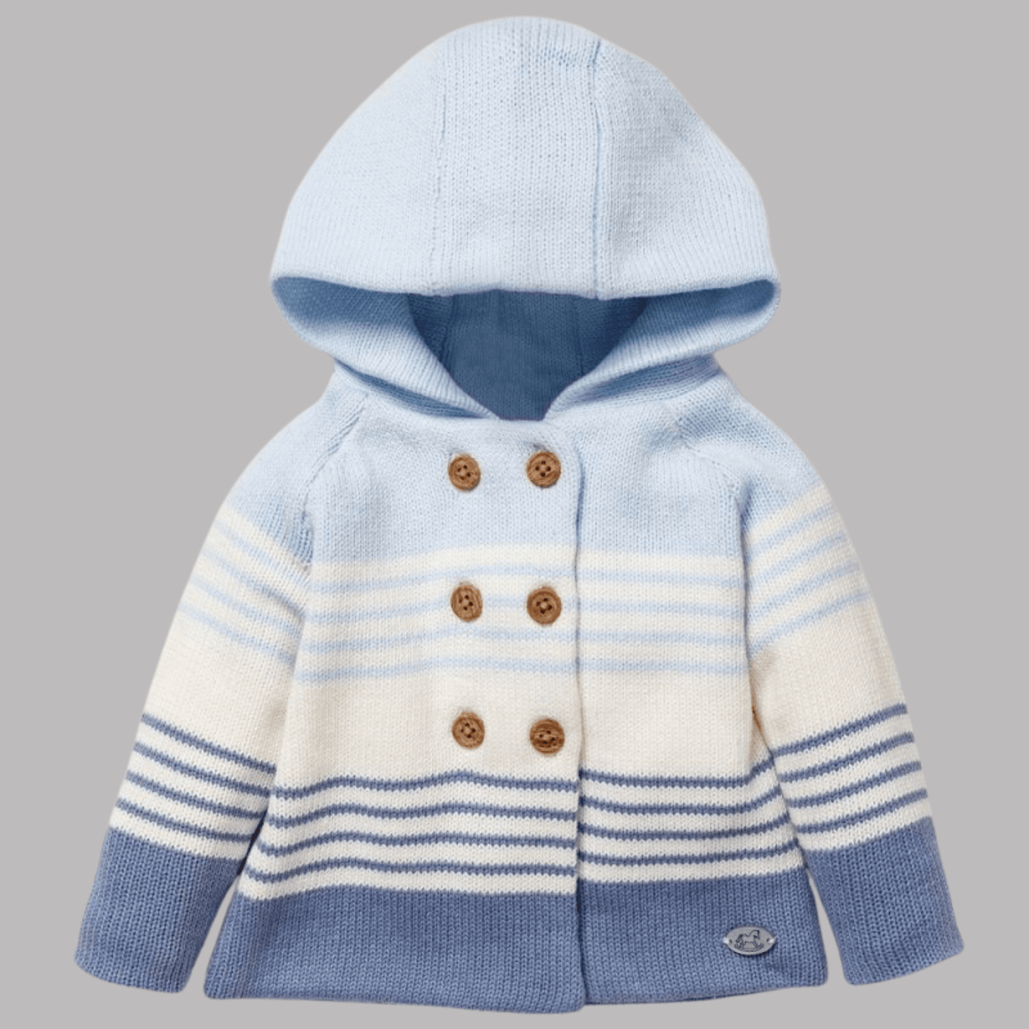 Blue Double Breasted Striped Jacket