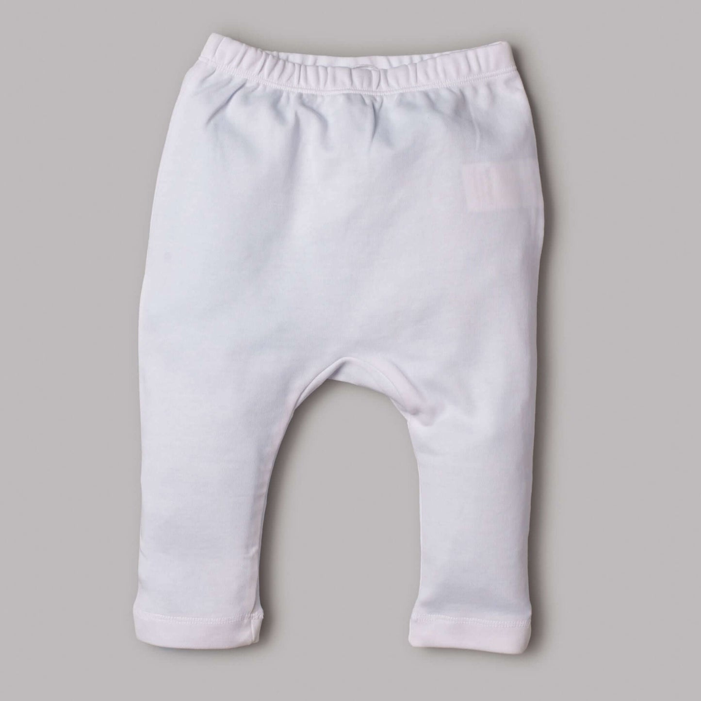 White Happy Little Human Leggings - Little Moo Baby