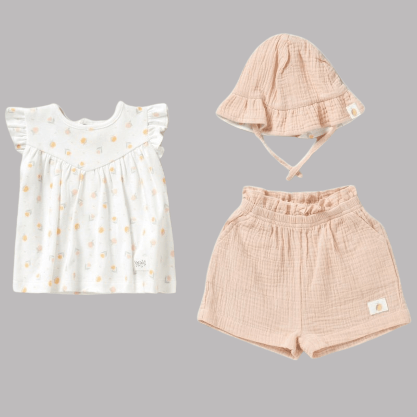 Peach Floral 3 Piece Set