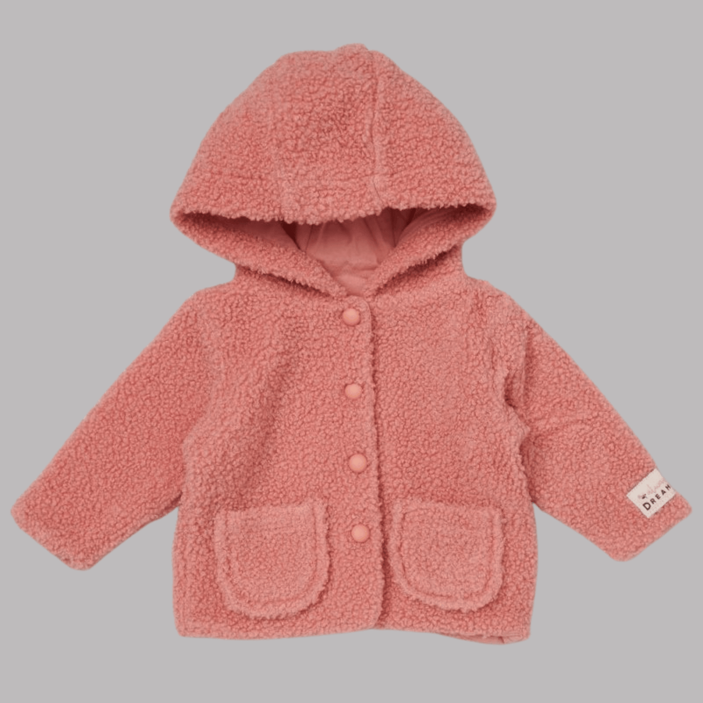 Pink Sherpa Hooded Jacket