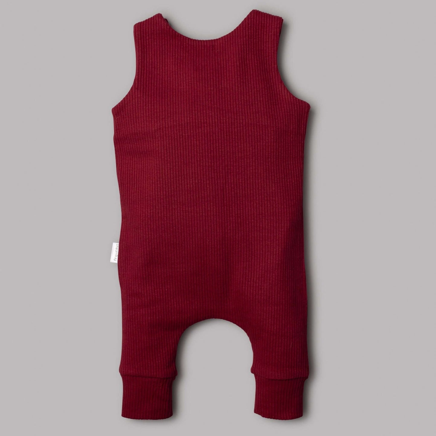 Red Kind Little Human Ribbed Dungarees - Little Moo Baby