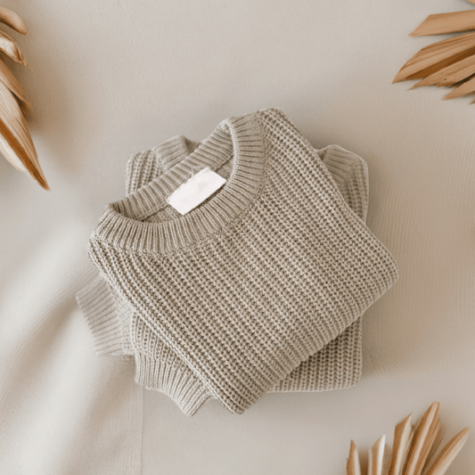 Sage Oversized Knitted Jumper - Little Moo Baby