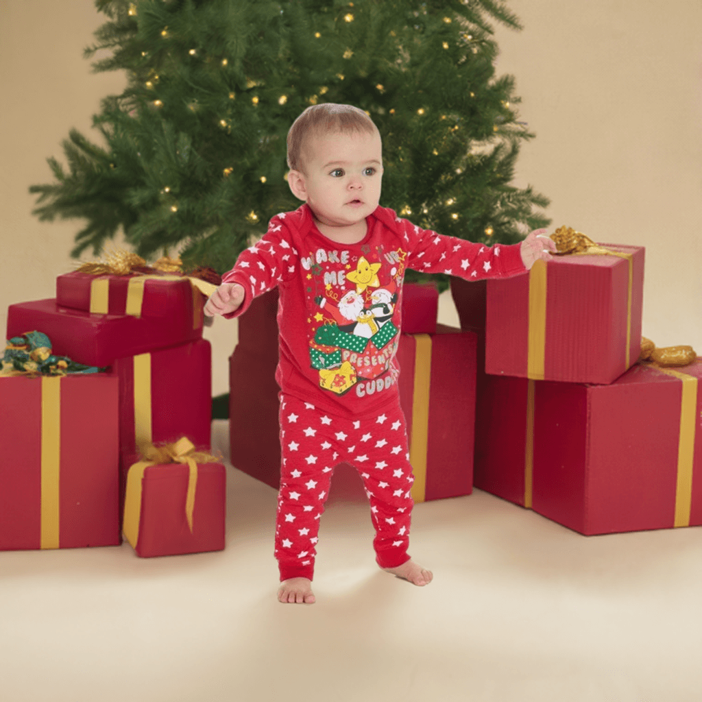 Red Christmas Pyjamas Wake Me Up