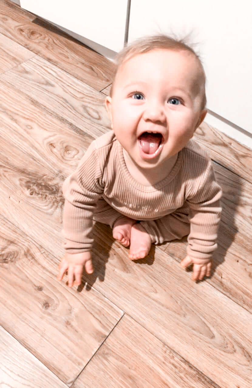 Happy Little Human Loungewear Mocha - Little Moo Baby