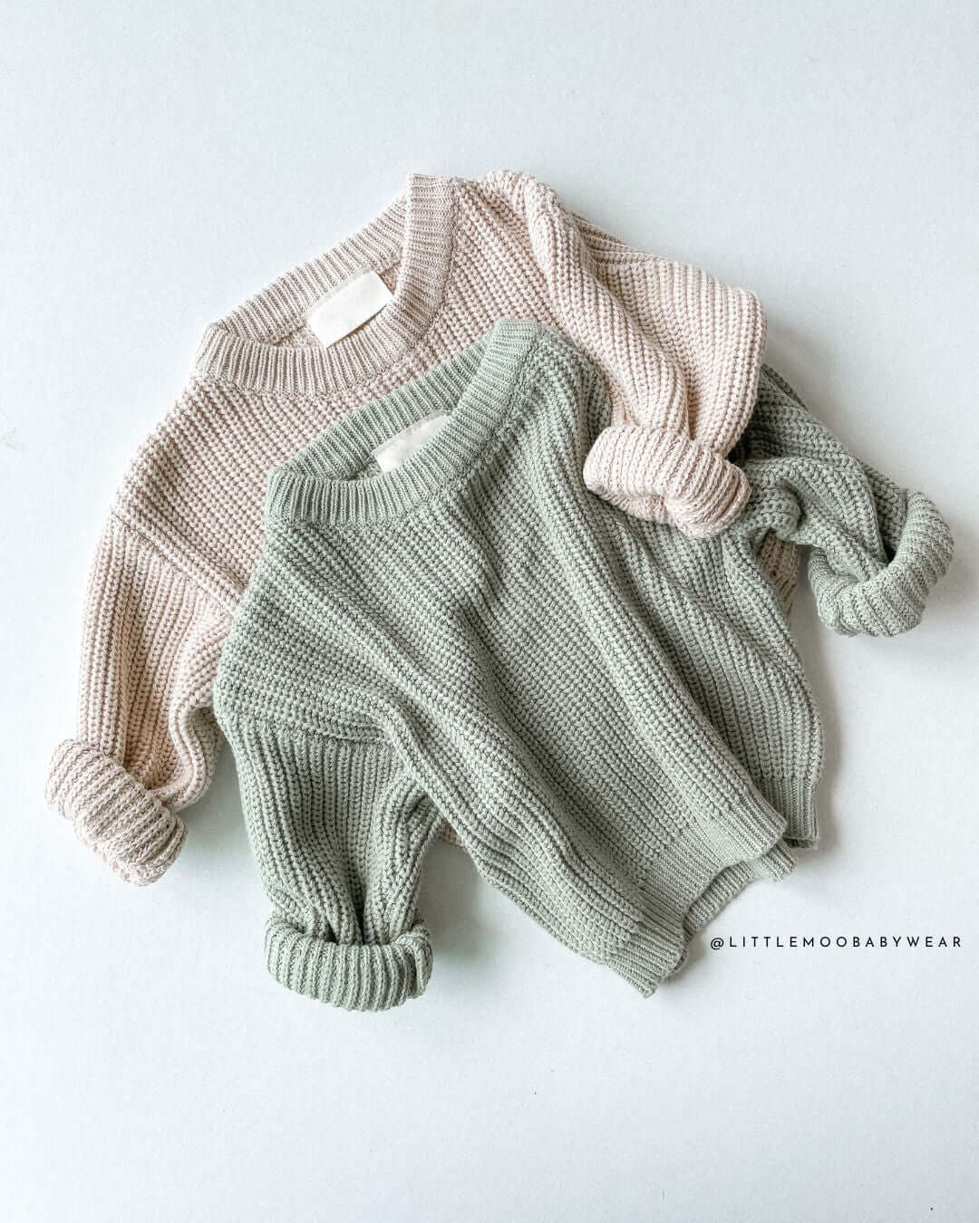 Sage Oversized Jumper - Little Moo Baby