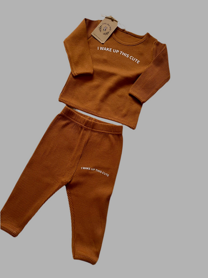 Caramel I Wake Up This Cute Loungewear