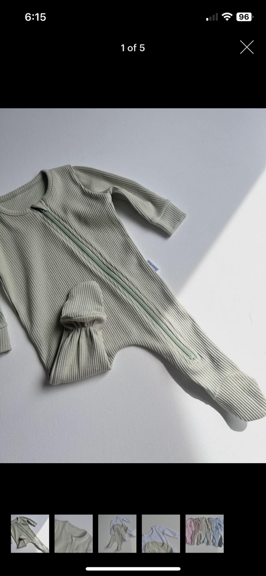 Sage Zipped Romper