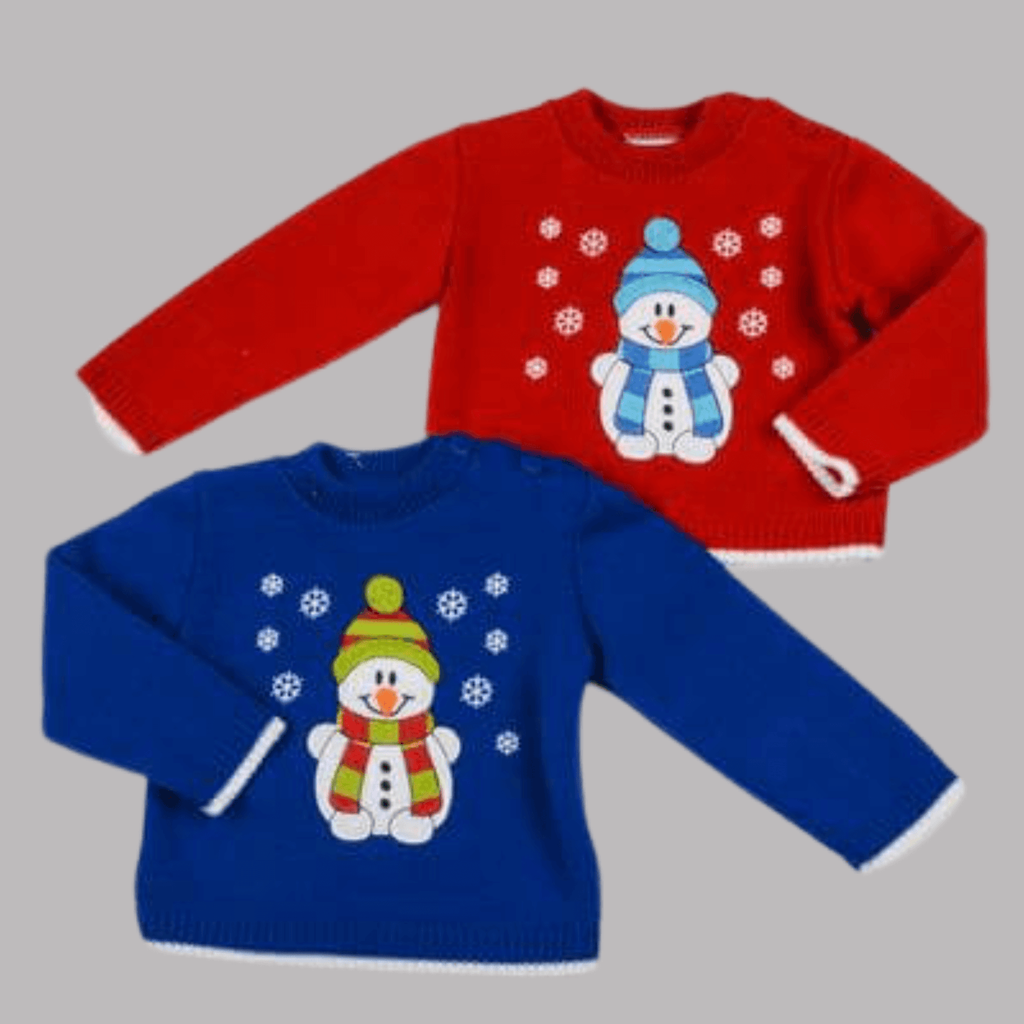 Blue Christmas Snowman Jumper