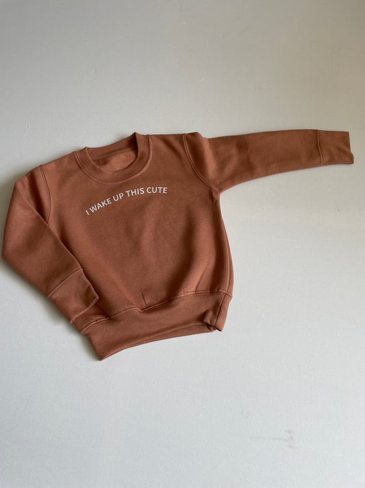 Coral Happy Little Human Sweatshirt