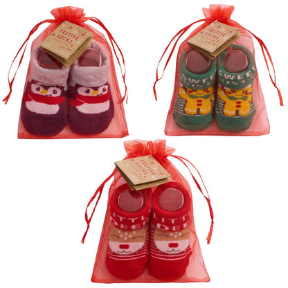 Christmas Socks In Gift Bag - Little Moo Baby