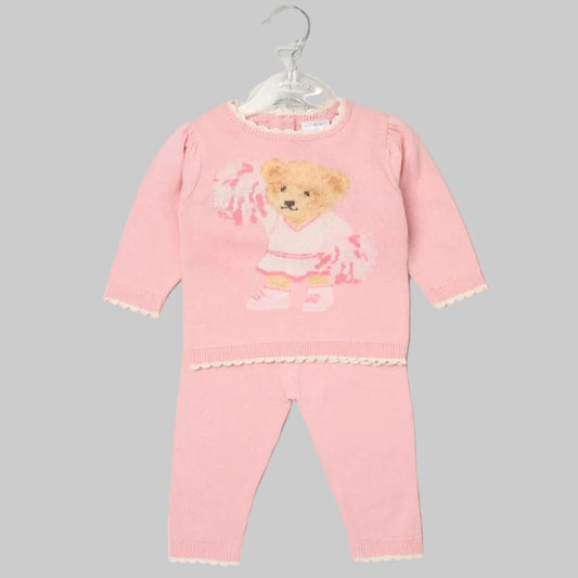 Pink 2 Piece Knitted Outfit - Little Moo Baby