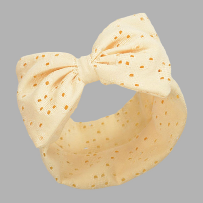 Vanilla Bowed Headband - Little Moo Baby