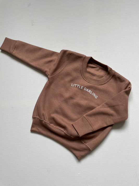 Brown Little Darling Sweatshirt - Little Moo Baby