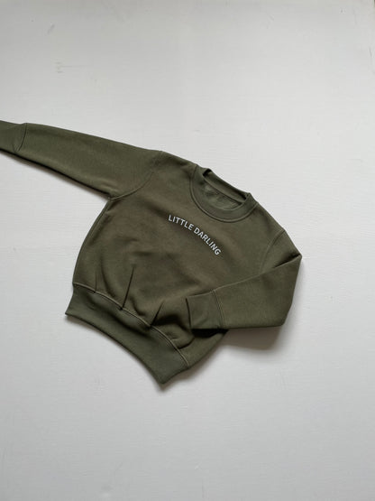Khaki Little Darling Sweatshirt - Little Moo Baby