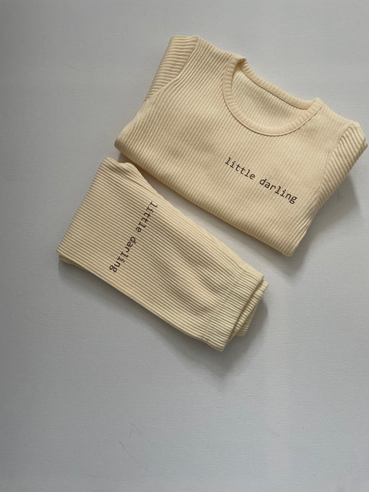 Cream Little Darling Loungewear Set