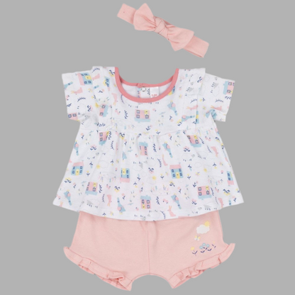 Pink Girls  Two Piece Set - Little Moo Baby
