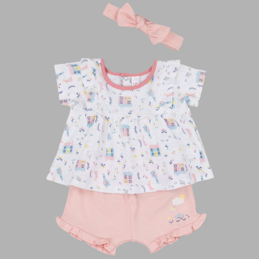 Pink Girls  Two Piece Set - Little Moo Baby