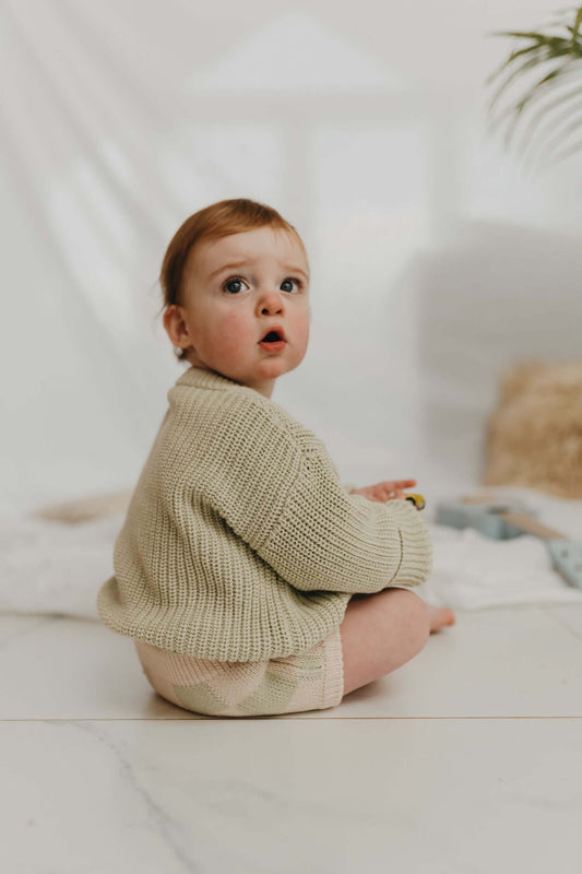 Oversized Jumper Pistachio - Little Moo Baby