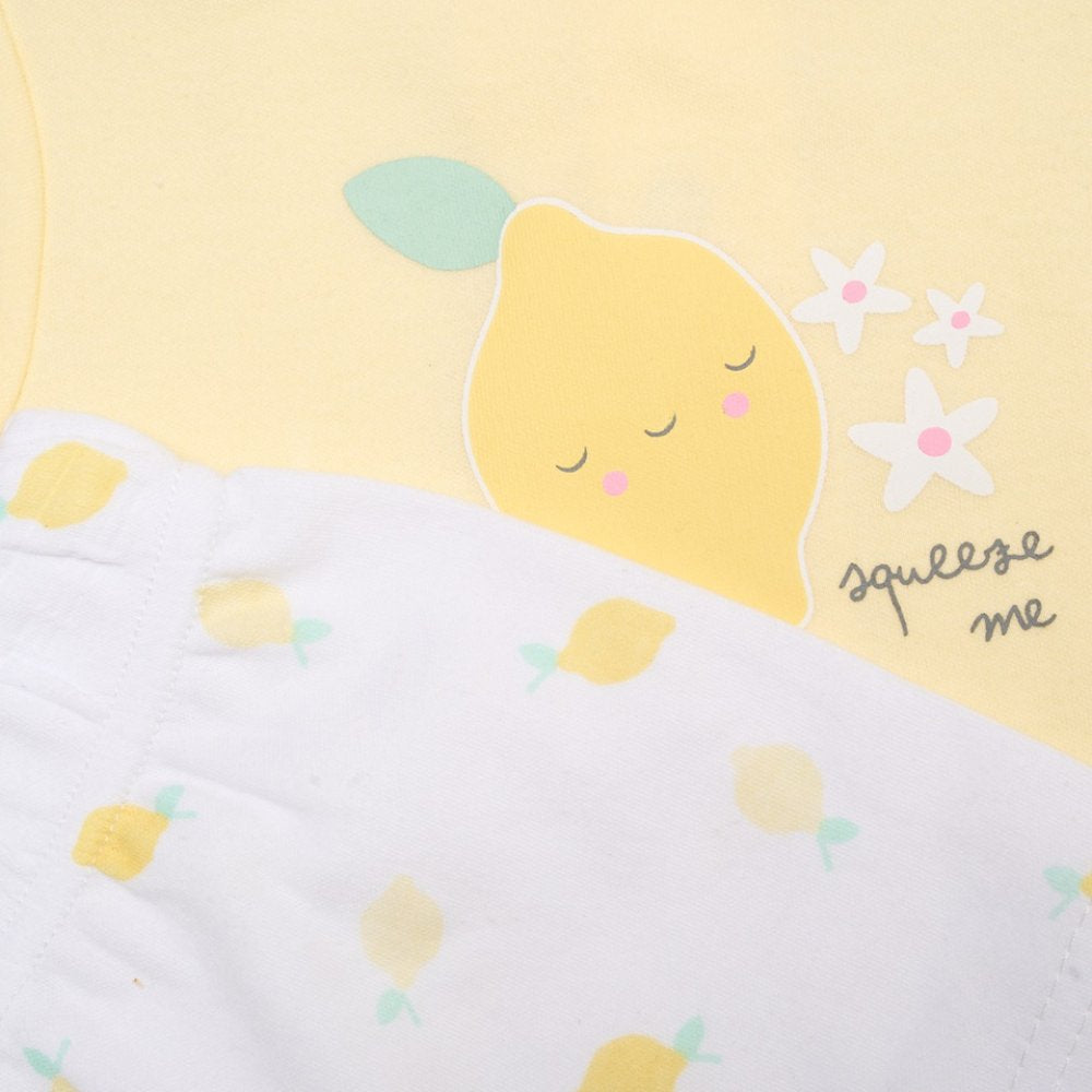 Lemon Shorts,T-Shirt & Toy Set - Little Moo Baby