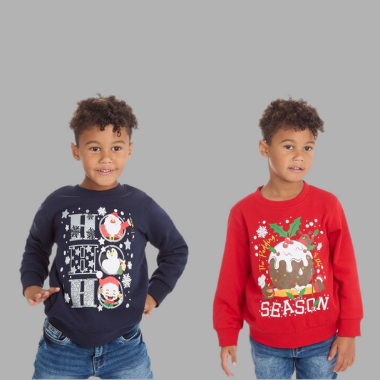 Navy Sweatshirt Ho Ho Ho