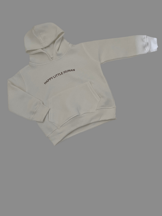 White Happy Little Human Hoodie