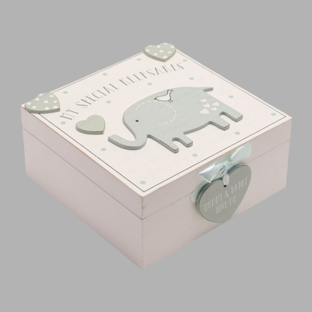 Blue Previous Memories Box Elephant - Little Moo Baby