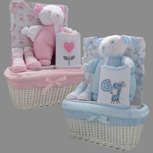 Newborn Five Piece Gift Basket - Little Moo Baby