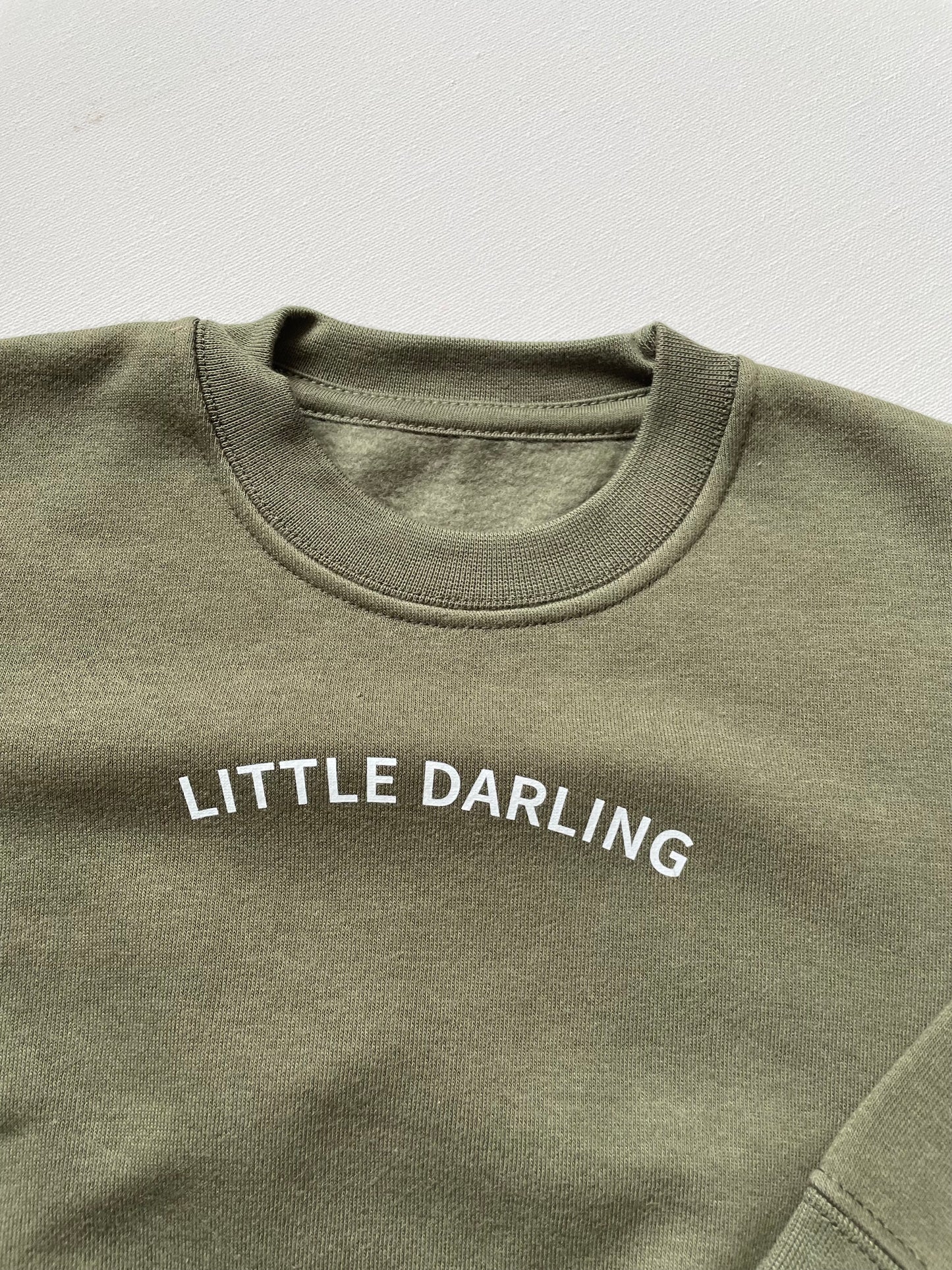 Khaki Little Darling Sweatshirt - Little Moo Baby