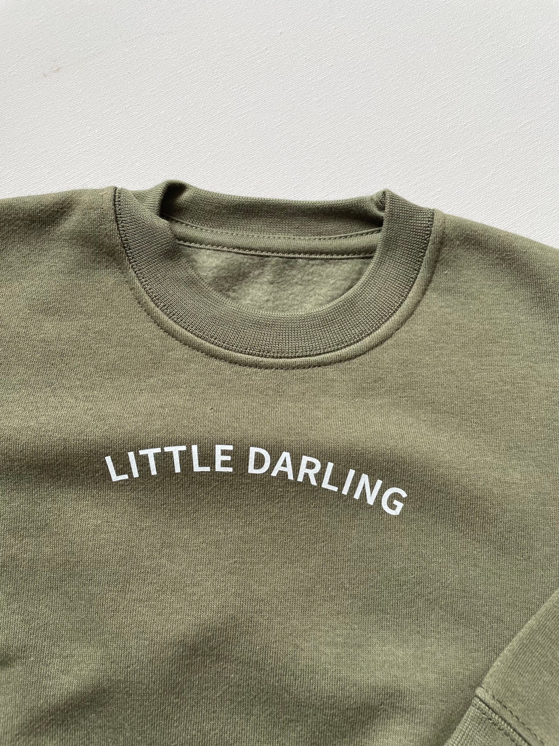 Khaki Little Darling Sweatshirt - Little Moo Baby