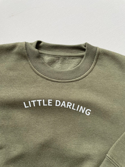 Khaki Little Darling Sweatshirt - Little Moo Baby