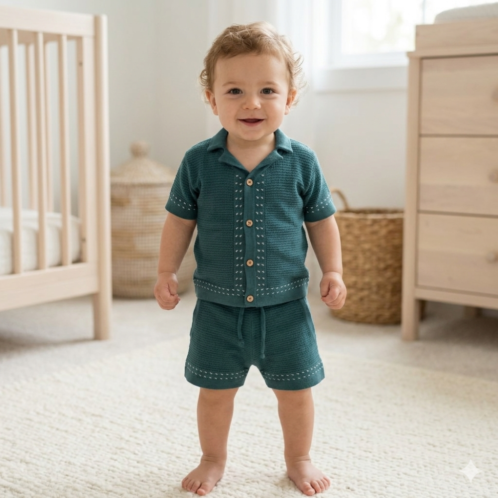 Green True Knit Two Piece Set - Little Moo Baby