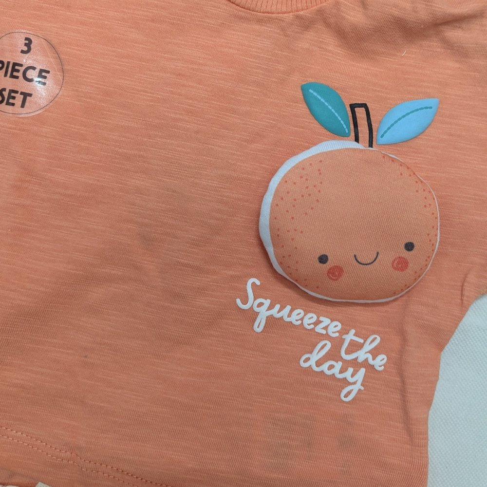 Peach T-Shirt, Shorts & Bucket Hat - Little Moo Baby