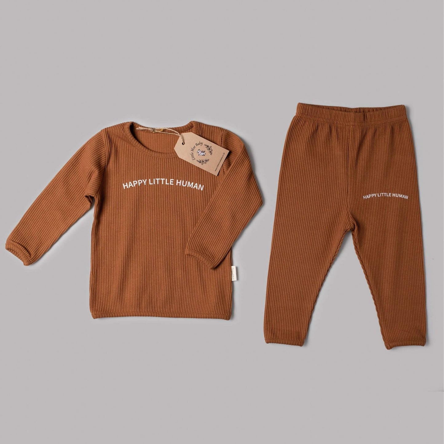 Caramel Happy Little Human Loungewear Set