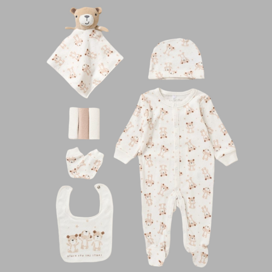 8 Piece Baby Bear Gift set - Little Moo Baby