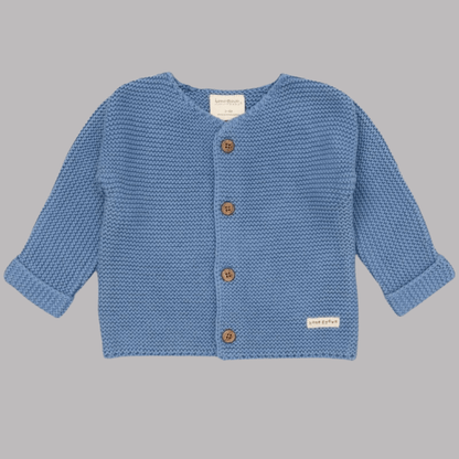 Dusky Blue Cotton Cardigan