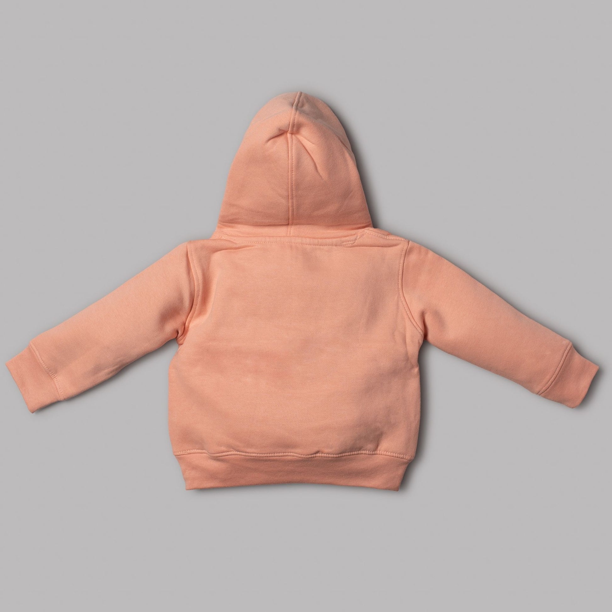  Back view Hoodie “Happy Little Human” Pink - Little Moo Baby