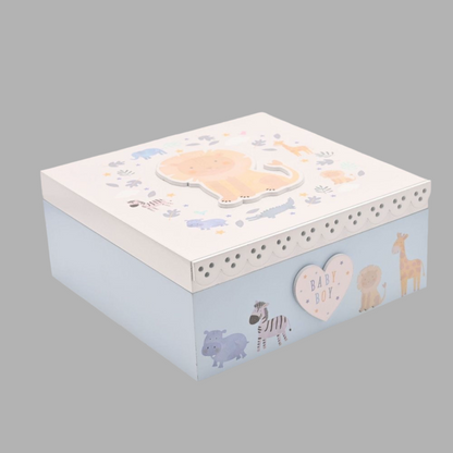 Blue Precious Memories Box Lion - Little Moo Baby