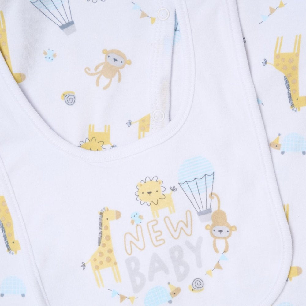 White Five Piece New Baby Gift Set - Little Moo Baby
